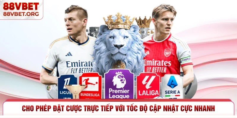 Cho phép đặt cược trực tiếp với tốc độ cập nhật cực nhanh